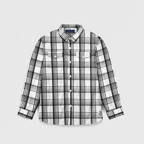 CHACKERED SHIRT WITH PATCH POCKET